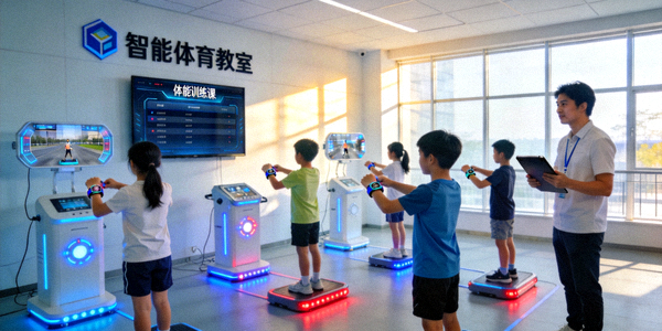 学校体育教育系统应用场景 - 学生在智能体育教室上课